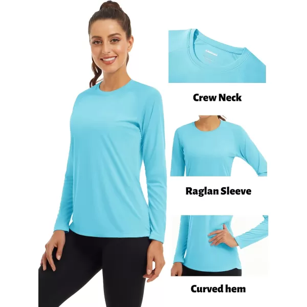 TACVASEN Women's Rash Guard Swim Shirt Sun Protection UPF 50+ Long Sleeve Sport Workout Tops