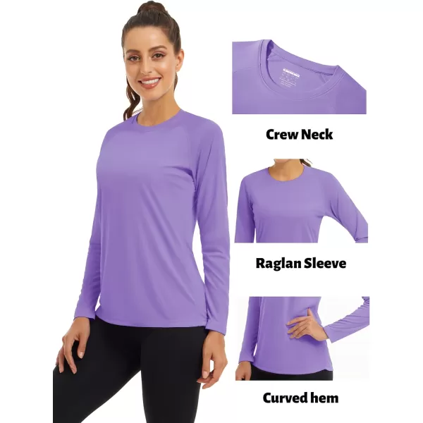 TACVASEN Women's Rash Guard Swim Shirt Sun Protection UPF 50+ Long Sleeve Sport Workout Tops