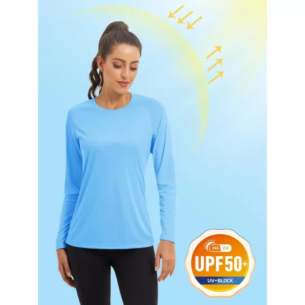TACVASEN Women's Rash Guard Swim Shirt Sun Protection UPF 50+ Long Sleeve Sport Workout Tops