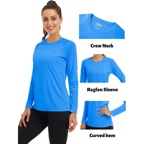 TACVASEN Women's Rash Guard Swim Shirt Sun Protection UPF 50+ Long Sleeve Sport Workout Tops