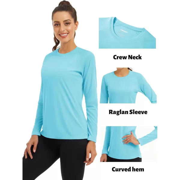 TACVASEN Women's Rash Guard Swim Shirt Sun Protection UPF 50+ Long Sleeve Sport Workout Tops