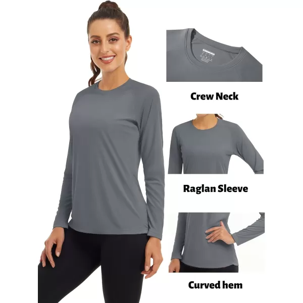 TACVASEN Women's Rash Guard Swim Shirt Sun Protection UPF 50+ Long Sleeve Sport Workout Tops