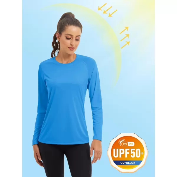 TACVASEN Women's Rash Guard Swim Shirt Sun Protection UPF 50+ Long Sleeve Sport Workout Tops