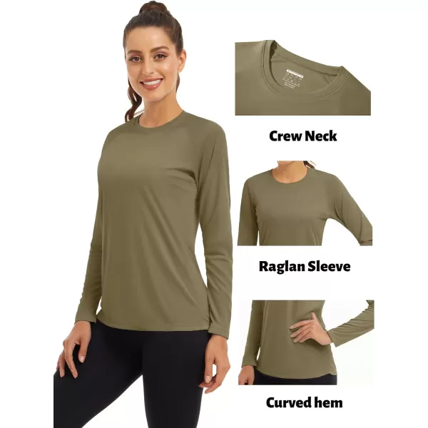 TACVASEN Women's Rash Guard Swim Shirt Sun Protection UPF 50+ Long Sleeve Sport Workout Tops