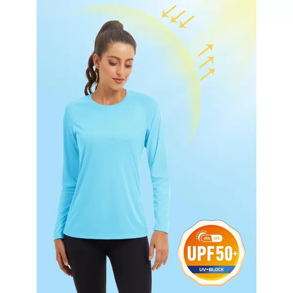 TACVASEN Women's Rash Guard Swim Shirt Sun Protection UPF 50+ Long Sleeve Sport Workout Tops