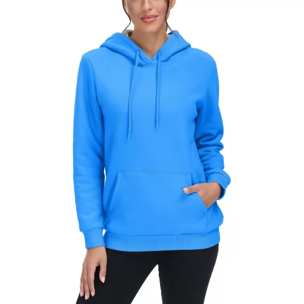 TACVASEN Women's Sherpa Lined Pullover Hoodies Cotton Fleece Sweatshirt Active Hooded With Pockets Casual Classic Tops