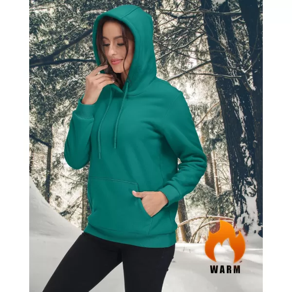TACVASEN Women's Sherpa Lined Pullover Hoodies Cotton Fleece Sweatshirt Active Hooded With Pockets Casual Classic Tops