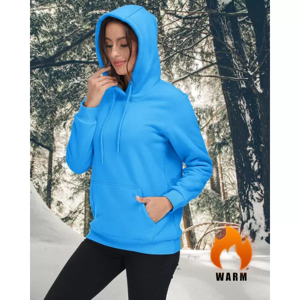 TACVASEN Women's Sherpa Lined Pullover Hoodies Cotton Fleece Sweatshirt Active Hooded With Pockets Casual Classic Tops