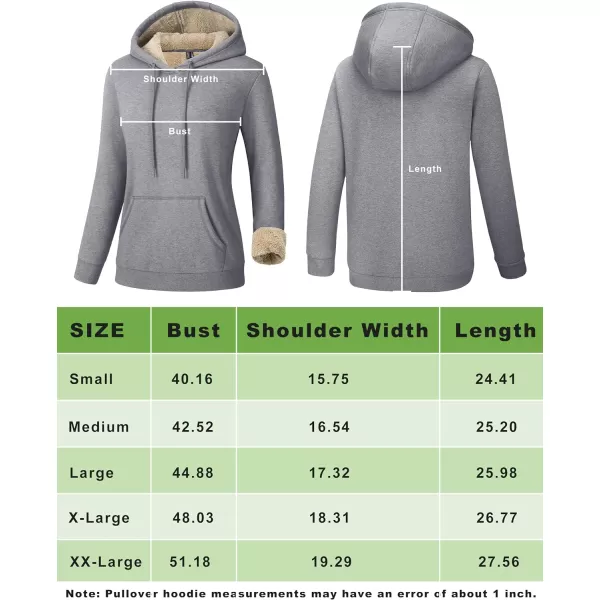 TACVASEN Women's Sherpa Lined Pullover Hoodies Cotton Fleece Sweatshirt Active Hooded With Pockets Casual Classic Tops