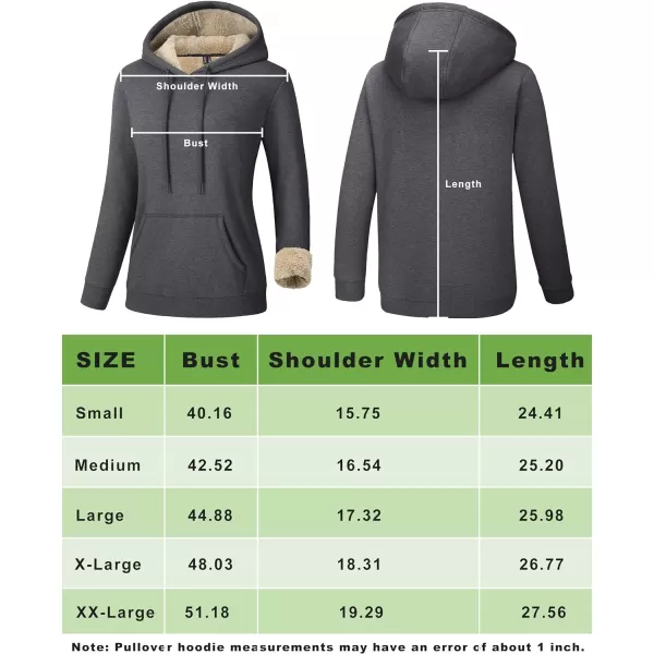 TACVASEN Women's Sherpa Lined Pullover Hoodies Cotton Fleece Sweatshirt Active Hooded With Pockets Casual Classic Tops