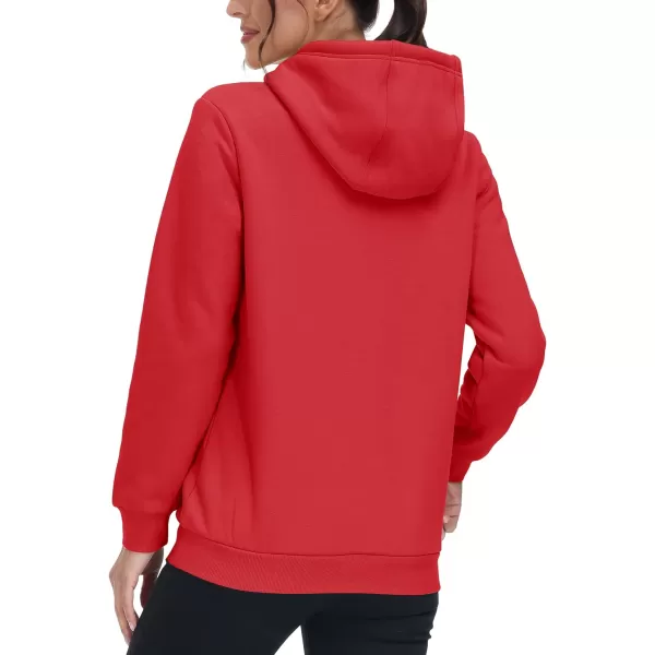 TACVASEN Women's Sherpa Lined Pullover Hoodies Cotton Fleece Sweatshirt Active Hooded With Pockets Casual Classic Tops