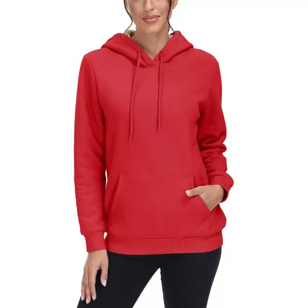TACVASEN Women's Sherpa Lined Pullover Hoodies Cotton Fleece Sweatshirt Active Hooded With Pockets Casual Classic Tops