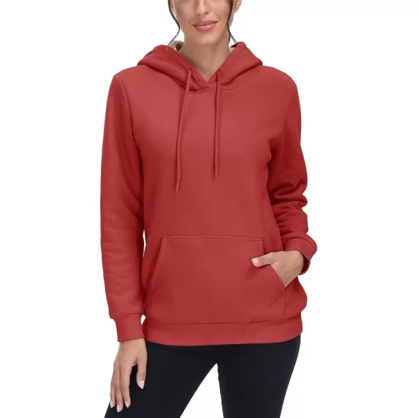 TACVASEN Women's Sherpa Lined Pullover Hoodies Cotton Fleece Sweatshirt Active Hooded With Pockets Casual Classic Tops