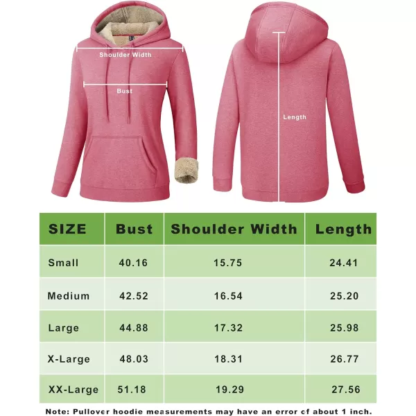 TACVASEN Women's Sherpa Lined Pullover Hoodies Cotton Fleece Sweatshirt Active Hooded With Pockets Casual Classic Tops