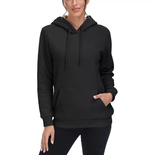TACVASEN Women's Sherpa Lined Pullover Hoodies Cotton Fleece Sweatshirt Active Hooded With Pockets Casual Classic Tops