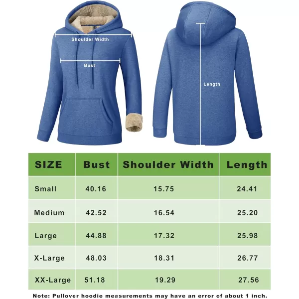 TACVASEN Women's Sherpa Lined Pullover Hoodies Cotton Fleece Sweatshirt Active Hooded With Pockets Casual Classic Tops