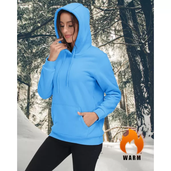 TACVASEN Women's Sherpa Lined Pullover Hoodies Cotton Fleece Sweatshirt Active Hooded With Pockets Casual Classic Tops