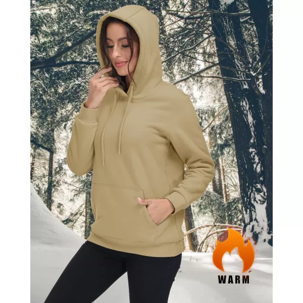 TACVASEN Women's Sherpa Lined Pullover Hoodies Cotton Fleece Sweatshirt Active Hooded With Pockets Casual Classic Tops