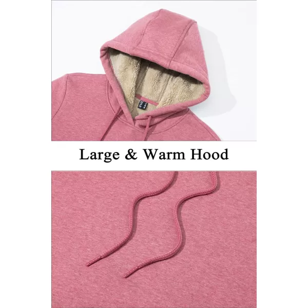 TACVASEN Women's Sherpa Lined Pullover Hoodies Cotton Fleece Sweatshirt Active Hooded With Pockets Casual Classic Tops