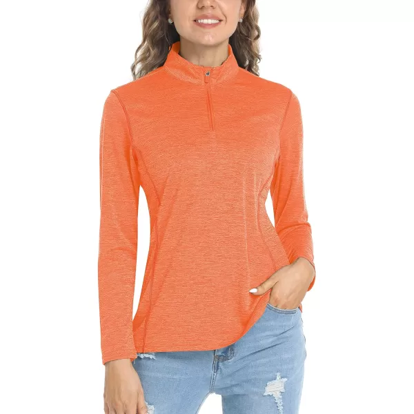 TACVASEN Women's UPF 50+ Hiking Shirts Sun Protection 1/4 Zip Quick Dry Lightweight Long Sleeve Outdoor Performance