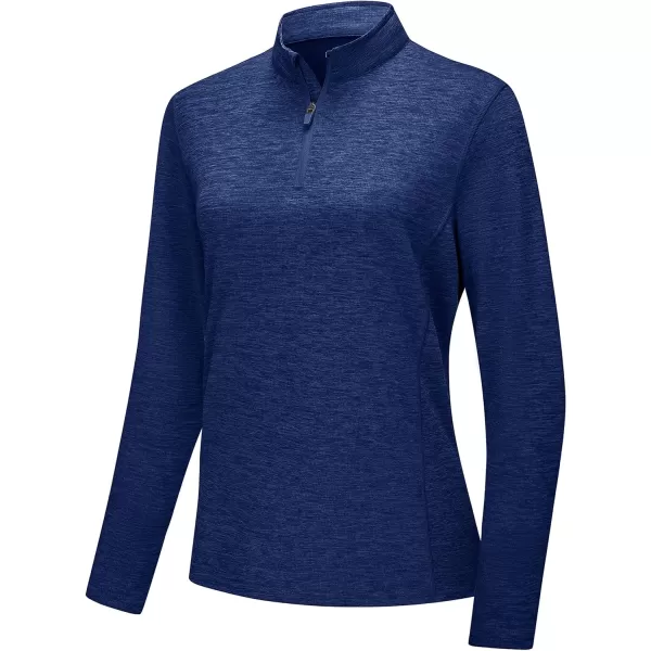 TACVASEN Women's UPF 50+ Hiking Shirts Sun Protection 1/4 Zip Quick Dry Lightweight Long Sleeve Outdoor Performance