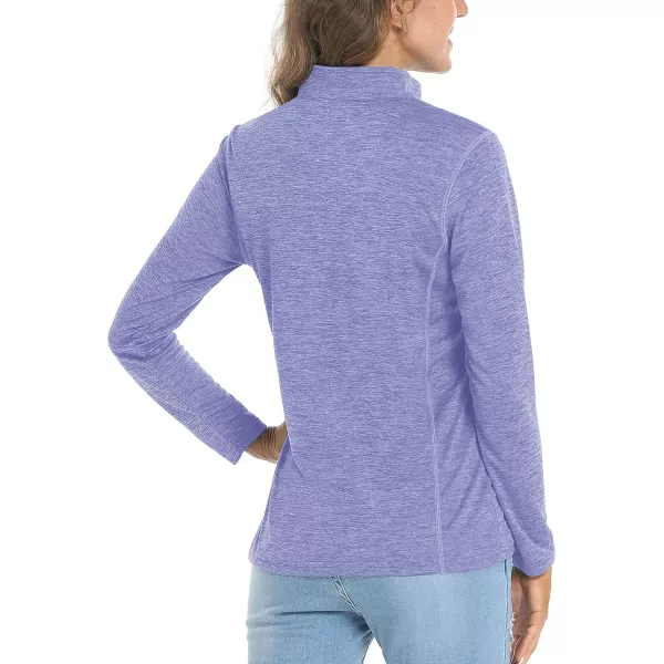 TACVASEN Women's UPF 50+ Hiking Shirts Sun Protection 1/4 Zip Quick Dry Lightweight Long Sleeve Outdoor Performance