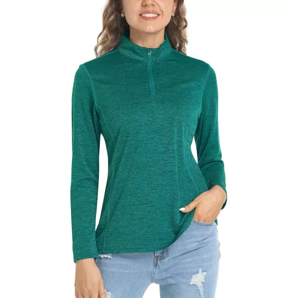 TACVASEN Women's UPF 50+ Hiking Shirts Sun Protection 1/4 Zip Quick Dry Lightweight Long Sleeve Outdoor Performance