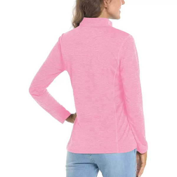 TACVASEN Women's UPF 50+ Hiking Shirts Sun Protection 1/4 Zip Quick Dry Lightweight Long Sleeve Outdoor Performance