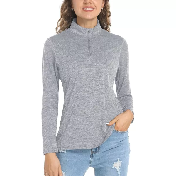TACVASEN Women's UPF 50+ Hiking Shirts Sun Protection 1/4 Zip Quick Dry Lightweight Long Sleeve Outdoor Performance
