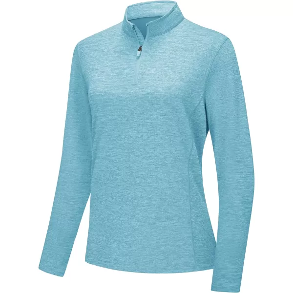 TACVASEN Women's UPF 50+ Hiking Shirts Sun Protection 1/4 Zip Quick Dry Lightweight Long Sleeve Outdoor Performance