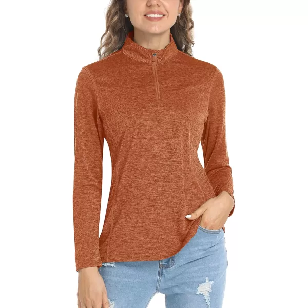 TACVASEN Women's UPF 50+ Hiking Shirts Sun Protection 1/4 Zip Quick Dry Lightweight Long Sleeve Outdoor Performance