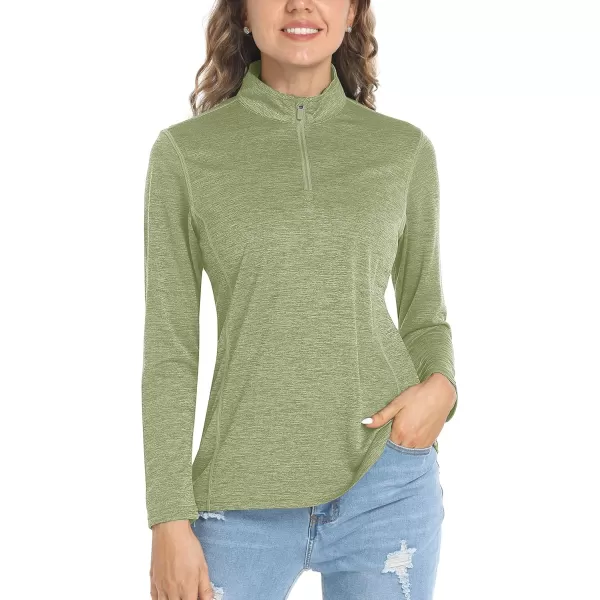 TACVASEN Women's UPF 50+ Hiking Shirts Sun Protection 1/4 Zip Quick Dry Lightweight Long Sleeve Outdoor Performance