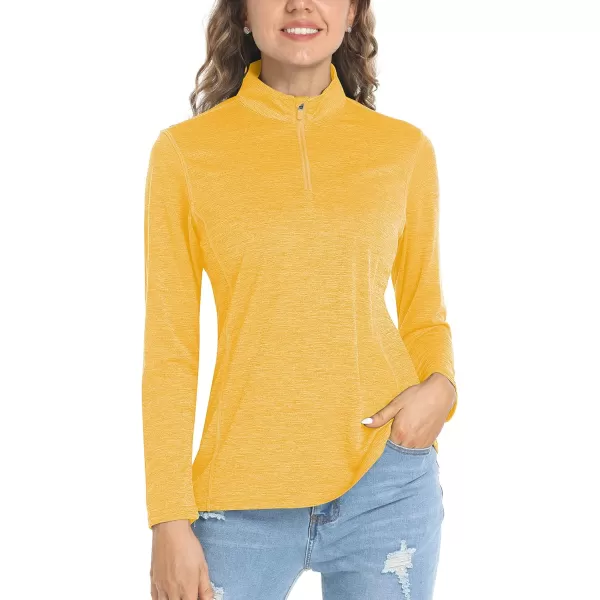 TACVASEN Women's UPF 50+ Hiking Shirts Sun Protection 1/4 Zip Quick Dry Lightweight Long Sleeve Outdoor Performance