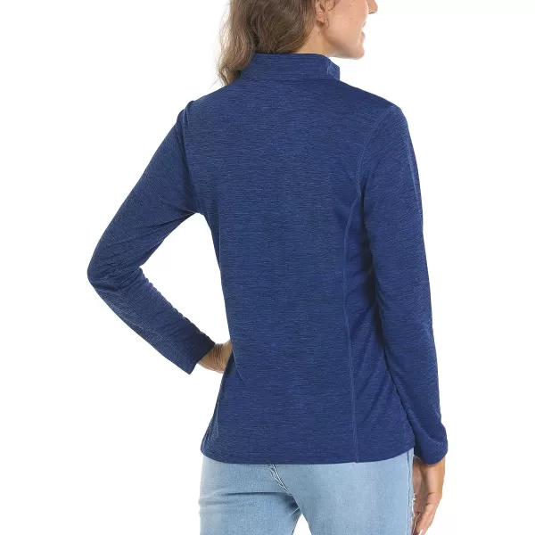 TACVASEN Women's UPF 50+ Hiking Shirts Sun Protection 1/4 Zip Quick Dry Lightweight Long Sleeve Outdoor Performance
