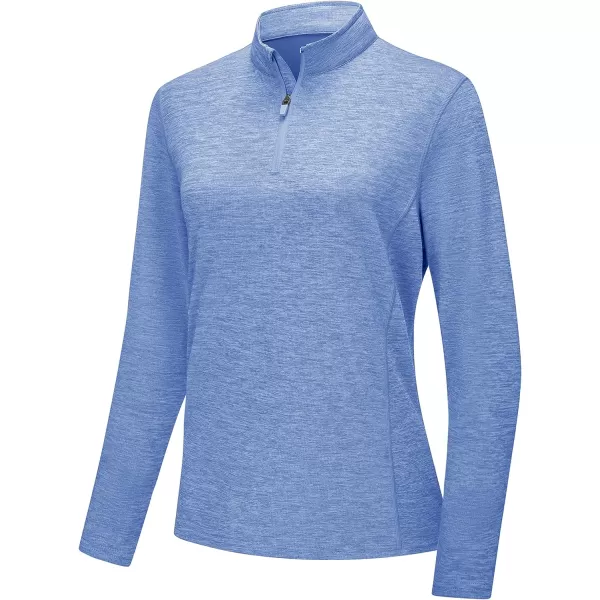 TACVASEN Women's UPF 50+ Hiking Shirts Sun Protection 1/4 Zip Quick Dry Lightweight Long Sleeve Outdoor Performance