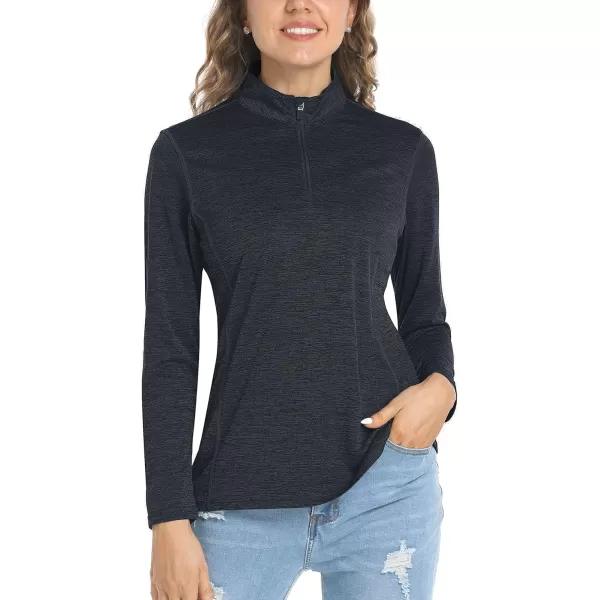 TACVASEN Women's UPF 50+ Hiking Shirts Sun Protection 1/4 Zip Quick Dry Lightweight Long Sleeve Outdoor Performance