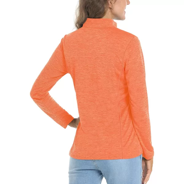 TACVASEN Women's UPF 50+ Hiking Shirts Sun Protection 1/4 Zip Quick Dry Lightweight Long Sleeve Outdoor Performance