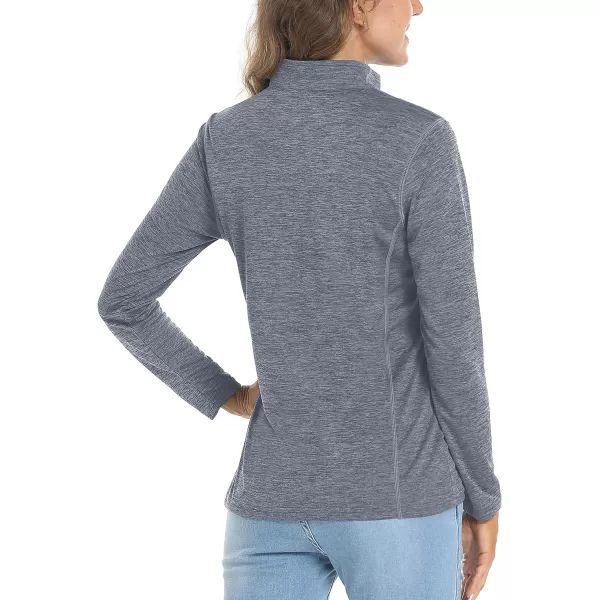 TACVASEN Women's UPF 50+ Hiking Shirts Sun Protection 1/4 Zip Quick Dry Lightweight Long Sleeve Outdoor Performance