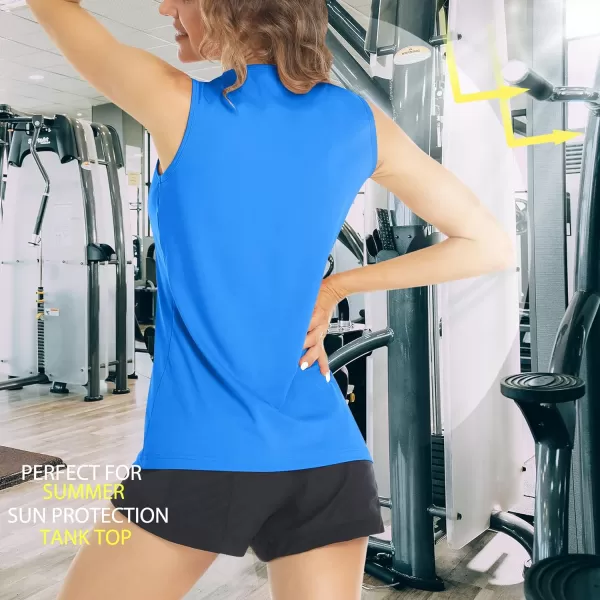 TACVASEN Women's Workout Tank Top Sleeveless Quick Dry Sun Protection UPF 50+ Running Hiking Athletic Gym Yoga Tank Tops