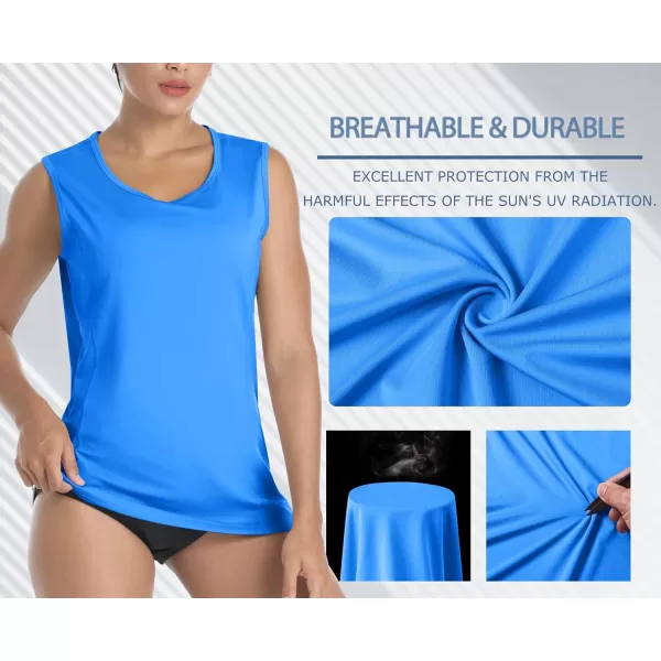 TACVASEN Women's Workout Tank Top Sleeveless Quick Dry Sun Protection UPF 50+ Running Hiking Athletic Gym Yoga Tank Tops