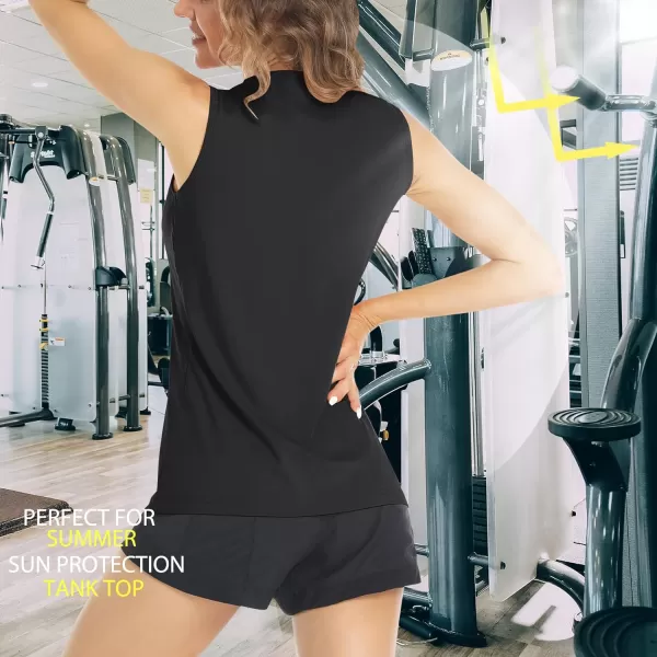 TACVASEN Women's Workout Tank Top Sleeveless Quick Dry Sun Protection UPF 50+ Running Hiking Athletic Gym Yoga Tank Tops