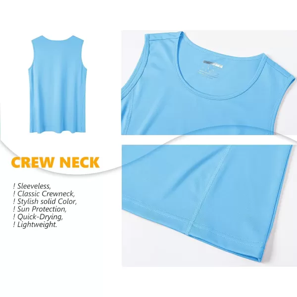 TACVASEN Women's Workout Tank Top Sleeveless Quick Dry Sun Protection UPF 50+ Running Hiking Athletic Gym Yoga Tank Tops
