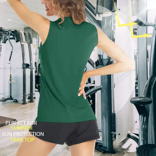 TACVASEN Women's Workout Tank Top Sleeveless Quick Dry Sun Protection UPF 50+ Running Hiking Athletic Gym Yoga Tank Tops