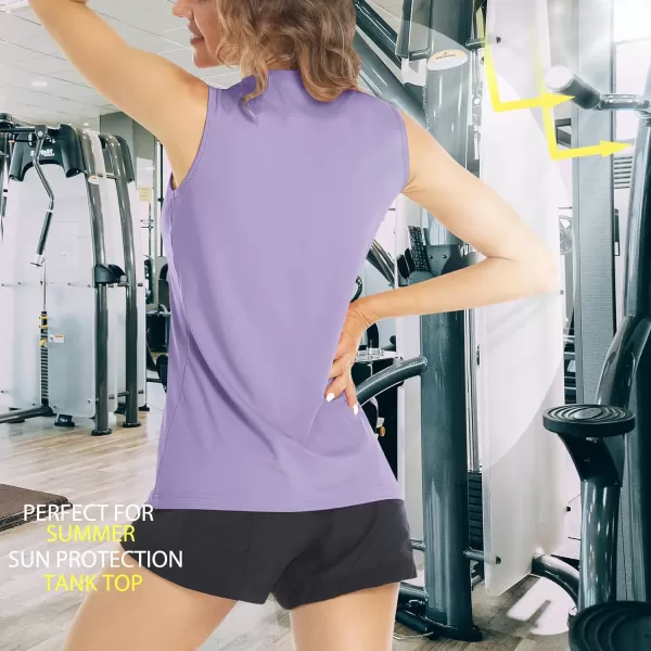 TACVASEN Women's Workout Tank Top Sleeveless Quick Dry Sun Protection UPF 50+ Running Hiking Athletic Gym Yoga Tank Tops