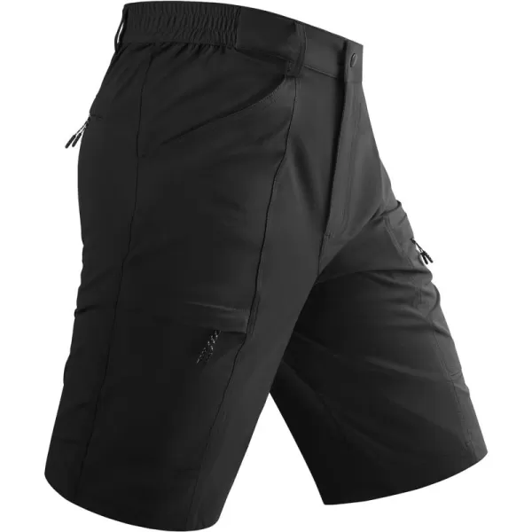 TACVASEN Men's Hiking Cargo Shorts Lightweight Quick Dry Elastic Waist 5 Pockets Shorts for Fishing Camping Casual