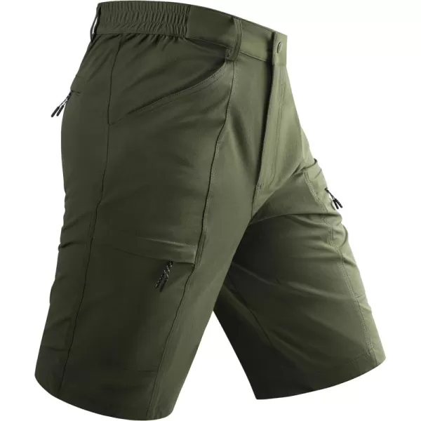 TACVASEN Men's Hiking Cargo Shorts Lightweight Quick Dry Elastic Waist 5 Pockets Shorts for Fishing Camping Casual
