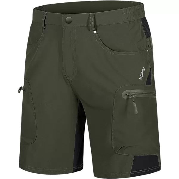 TACVASEN Men's Hiking Shorts Quick Dry Athletic Training Fishing Travel Shorts Multi Pockets