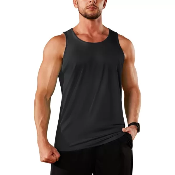 TACVASEN Men's UPF 50+ SPF Workout Sleeveless Shirts Quick Dry Muscle Shirt Lightweight Running Tank Tops