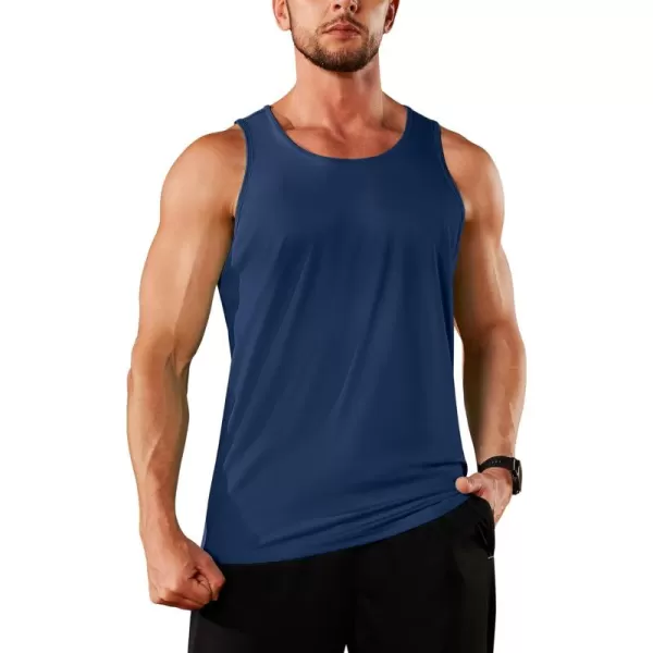 TACVASEN Men's UPF 50+ SPF Workout Sleeveless Shirts Quick Dry Muscle Shirt Lightweight Running Tank Tops