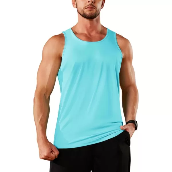 TACVASEN Men's UPF 50+ SPF Workout Sleeveless Shirts Quick Dry Muscle Shirt Lightweight Running Tank Tops